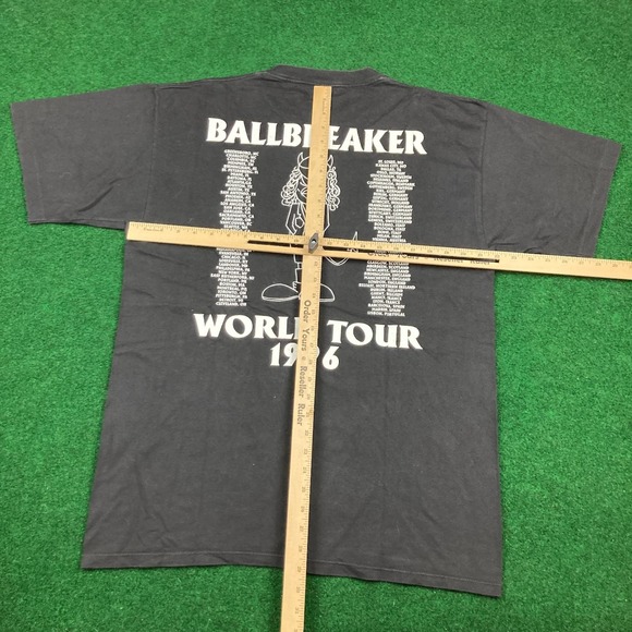Vintage ACDC Shirt Mens XL Black 1996 Ballbreaker World Tour Concert Brockum 90s - Picture 10 of 14